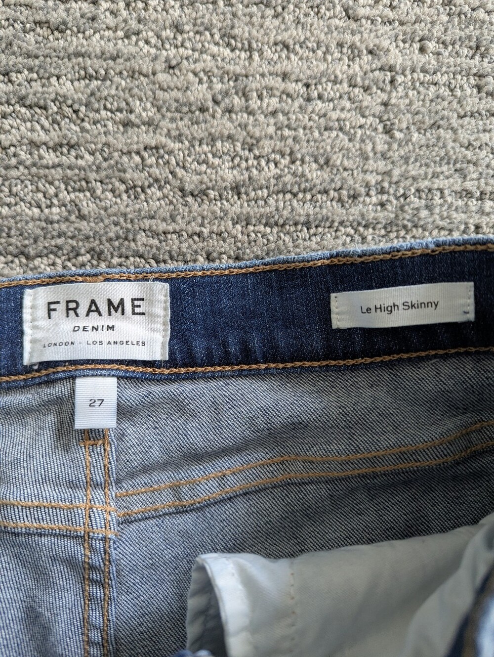 FRAME Le High Skinny Jeans Women 26 Clyde Distressed Medium Wash Denim - Picture 4 of 13